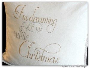 hand painted Christmas cushion cover